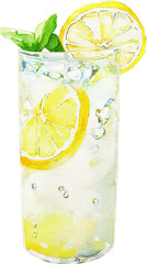 glass of lemonade - obrazy, fototapety, plakaty