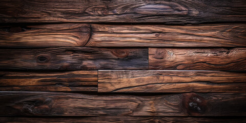 Naklejka premium Dark wooden texture. Rustic three-dimensional wood texture. generative ai wood background. Modern wooden facing background