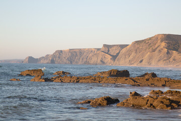 Rock Formation and Cliffs, Castelejo Beach; Algarve; Portugal