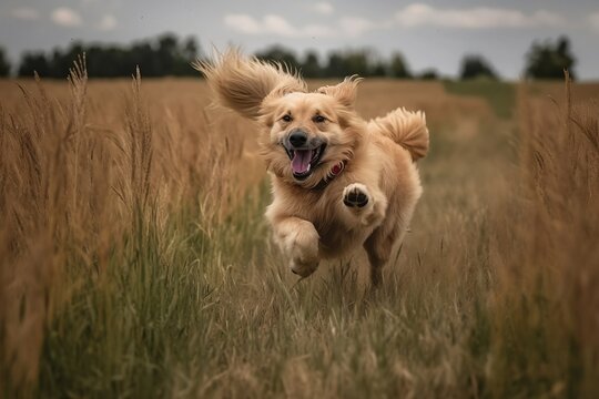 akbash jumping in joy runing to the camera