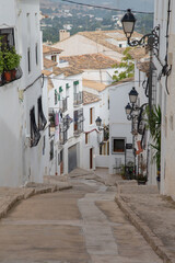 Empty Street, Altea; Alicante; Spain - obrazy, fototapety, plakaty