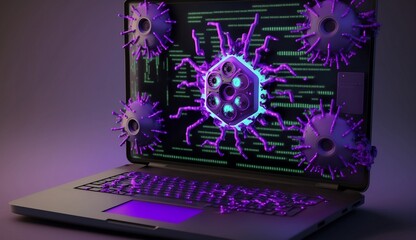 Laptop Virus Computer Virus Notebook Virus Table Virus