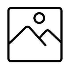 picture business icon with black outline style. business, icon, symbol, note, vector, document, office. Vector illustration