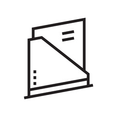document business icon with black outline style. business, icon, checklist, symbol, document, vector, report. Vector illustration
