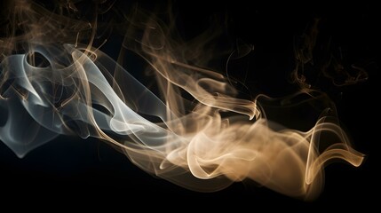 Ivory Smoke Puffs with Dramatic Backlighting - Beautiful Abstract Light Background