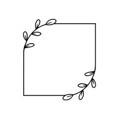 Floral graphic frame