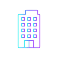 building business icon with purple blue outline style. business, icon, symbol, note, vector, document, office. Vector illustration