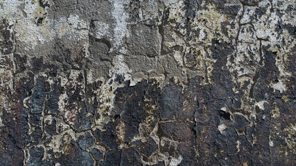 Grunge old wall texture, peeling paint crisp texture