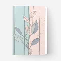 book with flowers diary aesthetic simple design generative ai