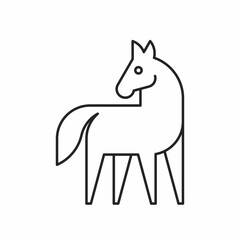 Horse Logo. Icon design. Template elements