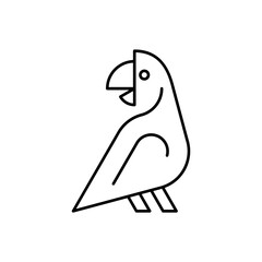 Parrot Logo. Icon design. Template elements
