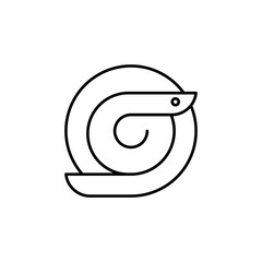 Snake Logo. Icon design. Template elements