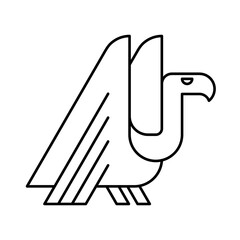 Vulture Logo. Icon design. Template elements