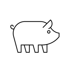 Pig Logo. Icon design. Template elements