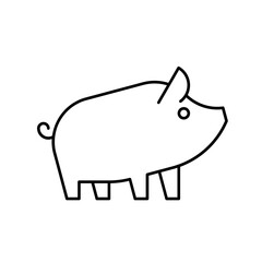 Pig Logo. Icon design. Template elements