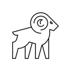 Ram Logo. Icon design. Template elements
