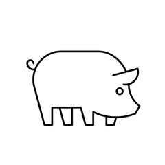 Pig Logo. Icon design. Template elements