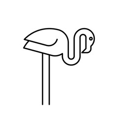 Flamingo Logo. Icon design. Template elements