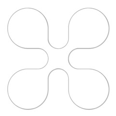 Abstract Y2K Element Isolated on Transparent Background, 3D Glass Shape, Universal Geometric Design Graphic