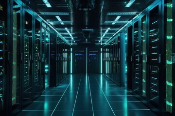 Concept Data center. Networks. Cryptocurrency Blockchain Illustrations. Cryptocurrency Background.  Mining cryptocurrency. Generative ai