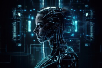 abstract digital background. ai