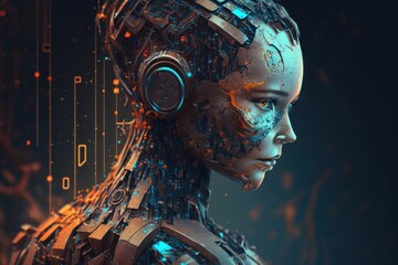 abstract digital background. ai