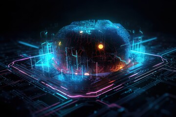 abstract digital background. ai