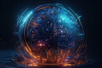 abstract digital background. ai