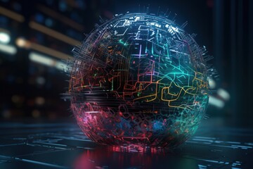 abstract digital background. ai