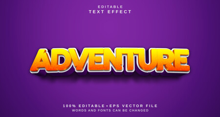 Editable text style effect - Adventure text style theme.