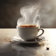 cup of freshly hot kona coffee - obrazy, fototapety, plakaty