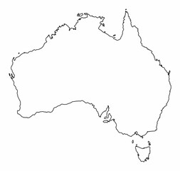 Australia outline map