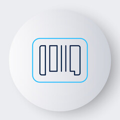 Line Barcode icon isolated on white background. Colorful outline concept. Vector