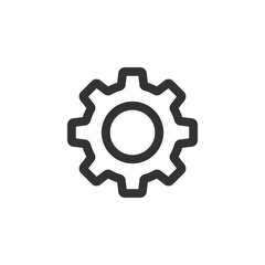 Gear or settings vector icon.