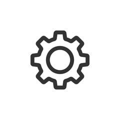 Gear or settings vector icon.