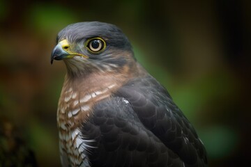 The Eurasian sparrowhawk (Accipiter nisus), often known as the northern sparrowhawk or sparrowhawk, is a tiny member of the Accipitridae family. A falconide bird from Europe. Generative AI