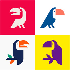 Obraz premium Toucan Logo. Icon design. Template elements
