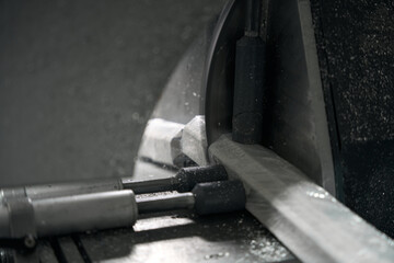 Processing of metal profile to certain length