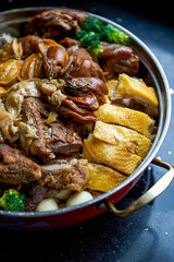 Chinese New Year food during Chinese New Year, assorted big Poon Choi