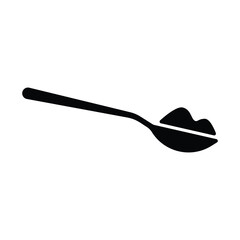Spoon with sugar or salt icon vector or trendy design