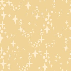 Seamless pattern with stars and circles. Delicate pattern.Holiday background.