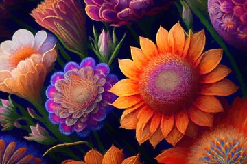 A bouquet of vibrant flowers