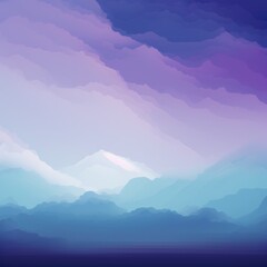 mountains in the fog Generative Ai
