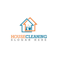 House Cleaning icon. House Cleaning Service Logo Template isolated on white background 