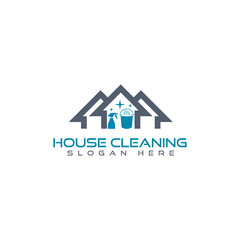 House Cleaning icon. House Cleaning Service Logo Template isolated on white background 