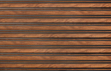 Smooth horizontal oak planks in the interior of the wall with a pronounced grain pattern.