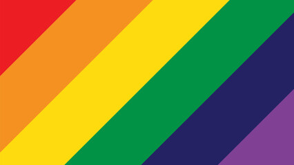 LGBT Flag Background. Vector Background with LGBTQ Pride Flag Rainbow Colors. Diagonal Rainbow LGBT Flag Pattern Background. Stock Vector.