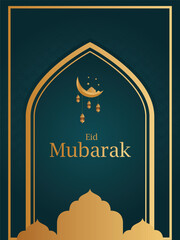 Eid Mubarak greetings card. Eid banner design. Eid Mubarak template. Eid wishes. 