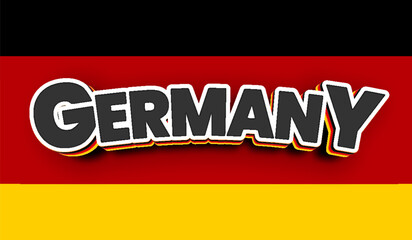 3d Editable Text Effect Germany with Flag Background