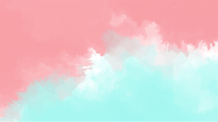 Obraz premium Abstract blue and pink watercolor background for your design, watercolor background concept, vector.